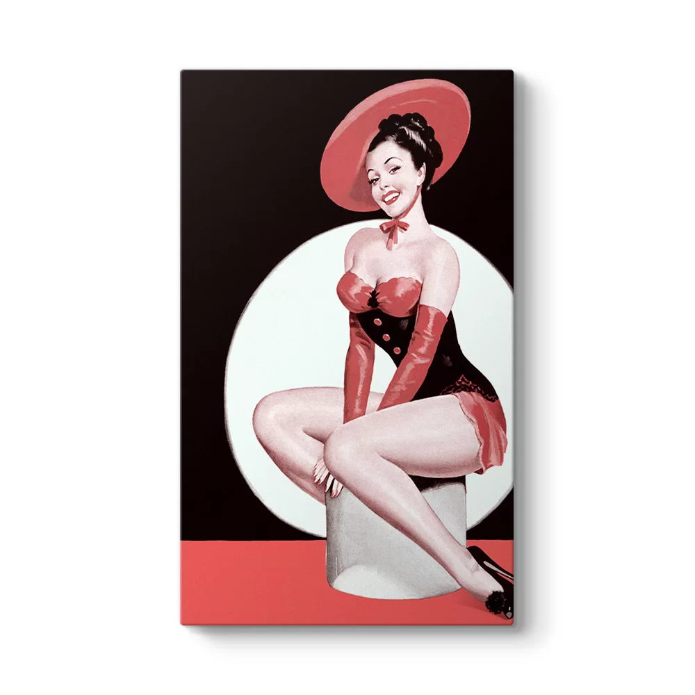 Pin Up Girl Retro Tablosu - Model 35